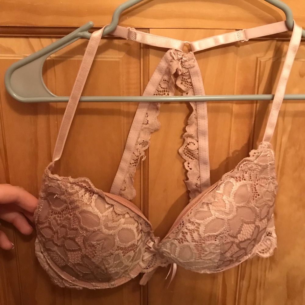 Pink laced bralette